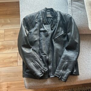 VINTAGE ORIGINAL HARLEY DAVIDSON AMF SPORTSTER LEATHER JACKET 1960S Sz 38